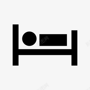 床住宿床和早餐图标