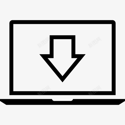 下载加载器笔记本电脑svg_新图网 https://ixintu.com 图形 信息 下载 加载 笔记本 电脑 发现 数据分析 向上