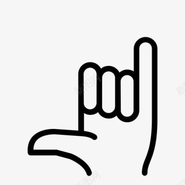 沙卡符号左手非语言图标