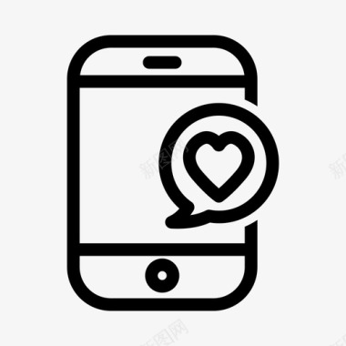 约会手机应用聊天爱情图标