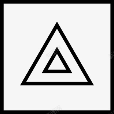 三角形中心符号慢图标