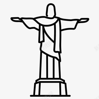 基督救世主巴西地标图标