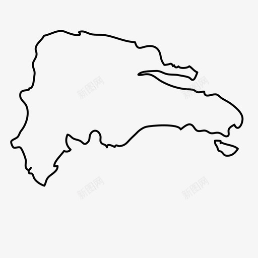 多米尼加共和国国家地理svg_新图网 https://ixintu.com 多米尼加 共和国 国家 国家地理 地图