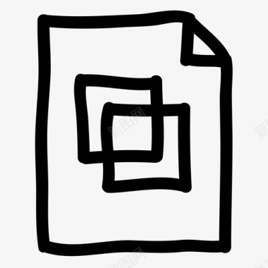 方格文件手绘不透明度图标