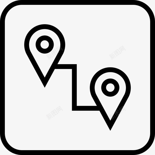 路线PIN位置svg_新图网 https://ixintu.com 位置 路线 定位 说明 指南 跟随 方向 导航 常规