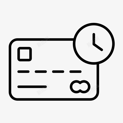 信用卡时钟付款svg_新图网 https://ixintu.com 信用卡 付款 时钟 流程