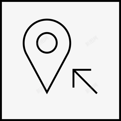 地图别针箭头gpssvg_新图网 https://ixintu.com 地图 别针 导航 箭头 位置