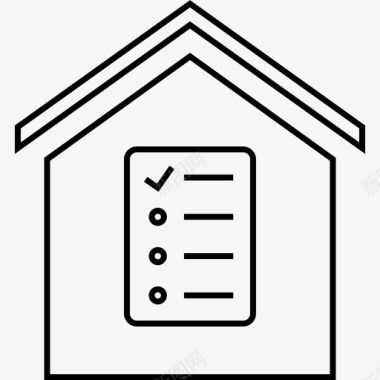房屋合同条款法律文件图标