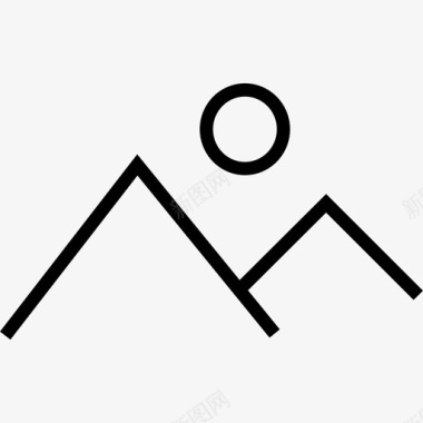 网络线框画廊在线自然图标