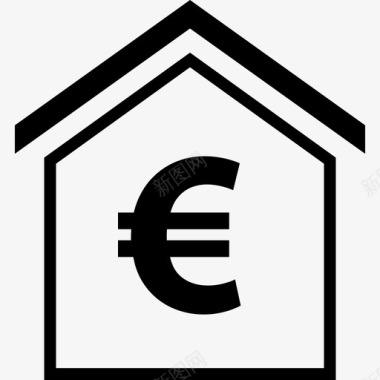 欧元倍数住房图标