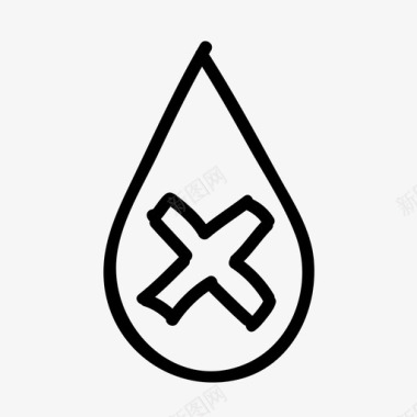 x水滴手绘液体图标