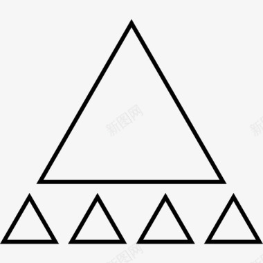 抽象三角形抽象4光图标