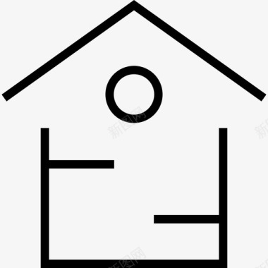 房子房地产窗户图标