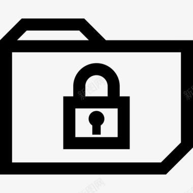 文件夹锁定不可访问安全文件图标