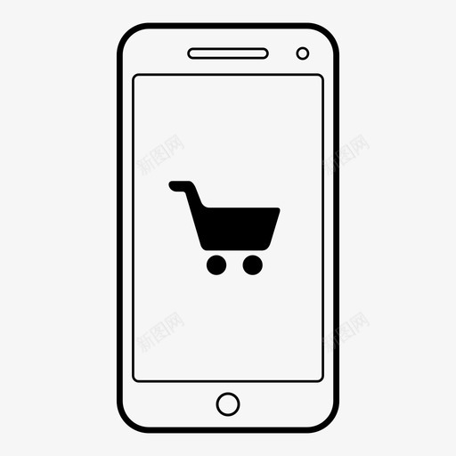 购物车应用程序购买svg_新图网 https://ixintu.com 购物车 应用程序 智能 手机 购买 在线 电话