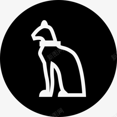 象形文字猫埃及文化图标