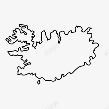冰岛国家地理图标