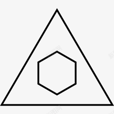 抽象三角嘉年华目标障碍锥图标