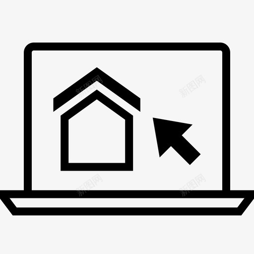 家买房子svg_新图网 https://ixintu.com 买房 房子 笔记本 电脑 网上 房地产 大纲