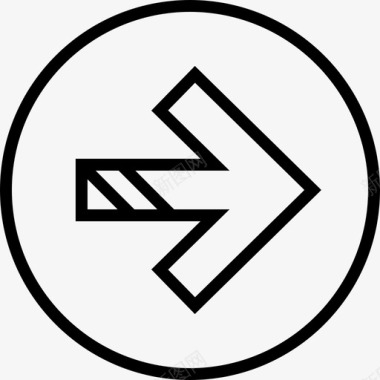 右符号信号图标
