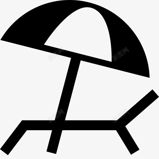 沙滩伞椅子户外svg_新图网 https://ixintu.com 沙滩 旅游度假 椅子 户外 字形