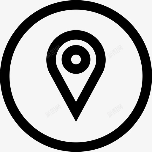 gps引脚方向取景器svg_新图网 https://ixintu.com 引脚 位置 导航 方向 取景器 标记 粗体