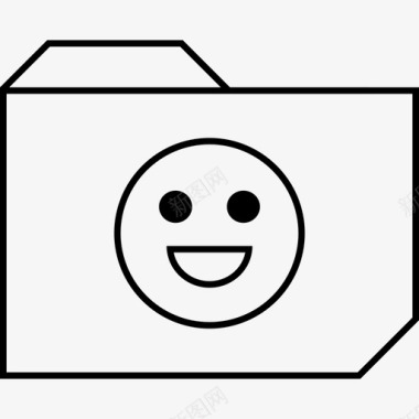 文件夹快乐微笑组织图标