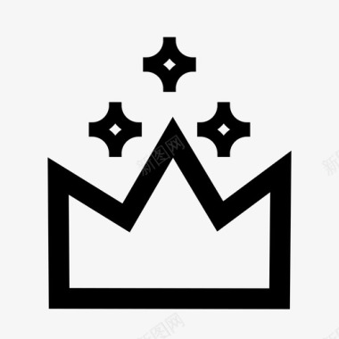 金皇冠钻石国王图标