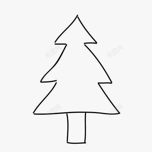 松树圣诞节手绘svg_新图网 https://ixintu.com 松树 圣诞节 手绘 植物 森林