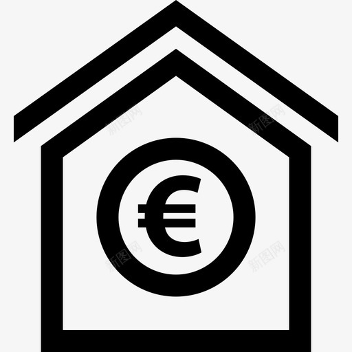 买房欧元房子svg_新图网 https://ixintu.com 买房 欧元 房子 网上 房地产