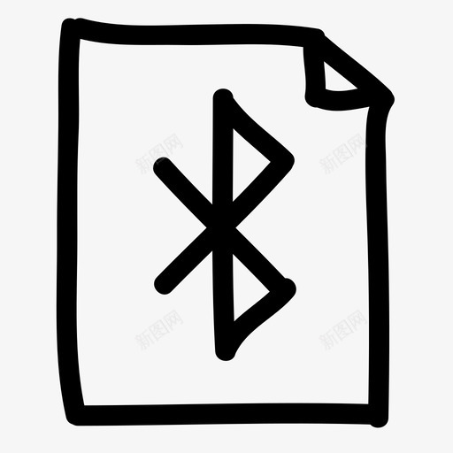 蓝牙文档手绘页面svg_新图网 https://ixintu.com 蓝牙 文档 手绘 页面 草图 双齿 工作 作表