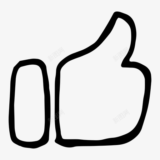 比如facebookfavoritesvg_新图网 https://ixintu.com 手绘 比如 竖起 大拇指 图标