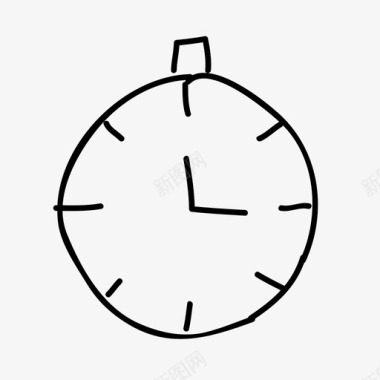 秒表时钟手绘图标