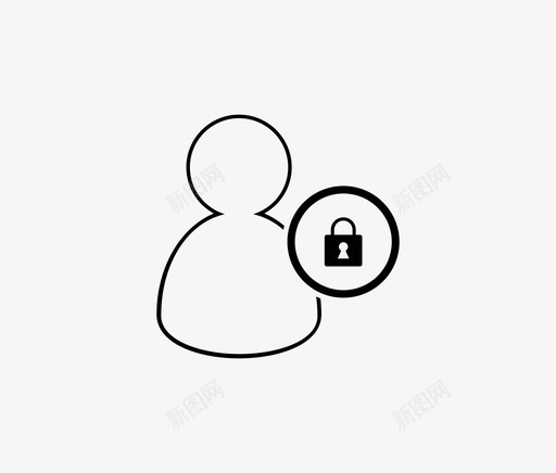 用户锁配置文件svg_新图网 https://ixintu.com 用户 配置文件 保险箱 安全