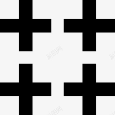 抽象十字抽象6粗体图标