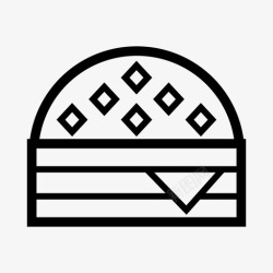 多汁汉堡芝士汉堡面包快餐高清图片
