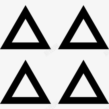 抽象四个三角形抽象2粗体图标