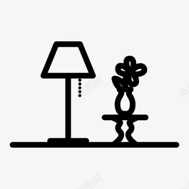 灯和花瓶灯客厅图标