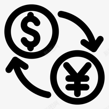 人民币兑换日元互换图标