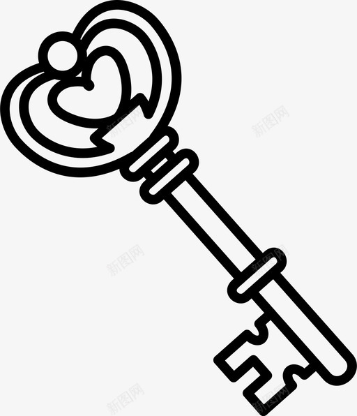 心钥匙皇家保护svg_新图网 https://ixintu.com 钥匙 皇家 保护 模型 保持 心形 密室 解锁 仙境