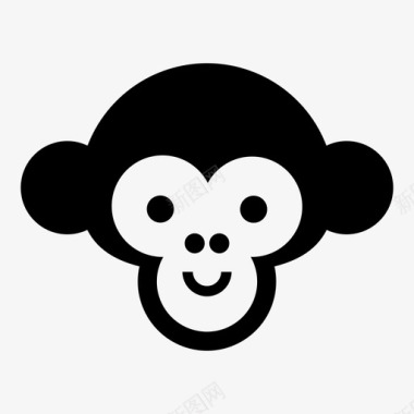 猴子脸黑猩猩丛林图标