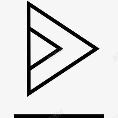 抽象三角形箭头创意图标
