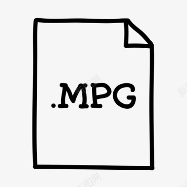 mpg文件文档视频图标