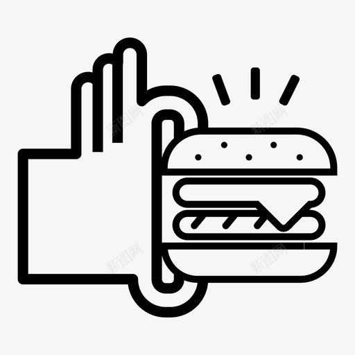 垃圾食品汉堡卡路里svg_新图网 https://ixintu.com 垃圾 食品 汉堡 卡路里 脂肪 不健康 食物 健康 生活方式