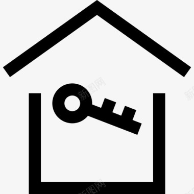 房屋钥匙房屋房产图标