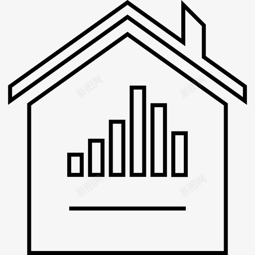 房地产数据家庭svg_新图网 https://ixintu.com 房地产 数据 家庭 房子 网上