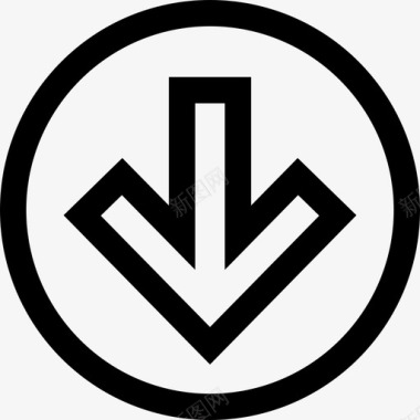 向下箭头符号信号图标