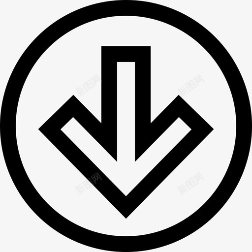 向下箭头符号信号svg_新图网 https://ixintu.com 箭头 向下 符号 信号 道路 指针 方向 后退 交通 粗体