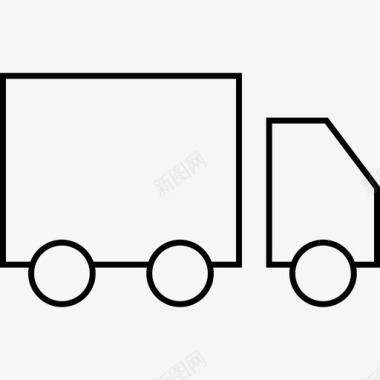 货运卡车车辆购物图标