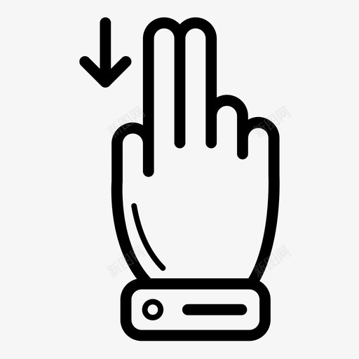 双指向下滚动不移动svg_新图网 https://ixintu.com 不移 保持 出手 卖出 双指 向下 图标 手势双指缩放 滚动 移动 粗体 金手指